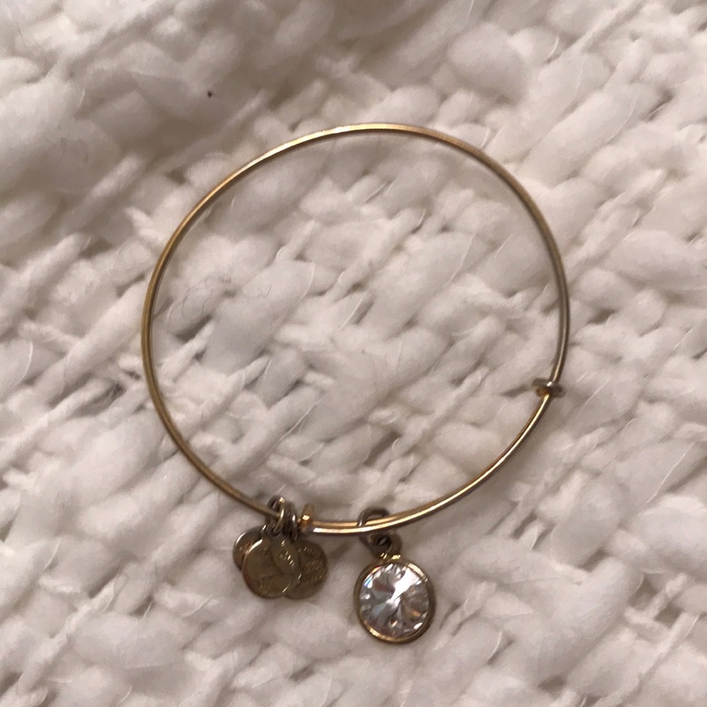 Alex and ani diamond birthstone bracelet
